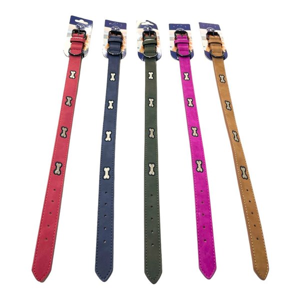 Imagen de Collar Para Perro LILI MASCOTA Eco Cuero Hueso Cosido Mediano