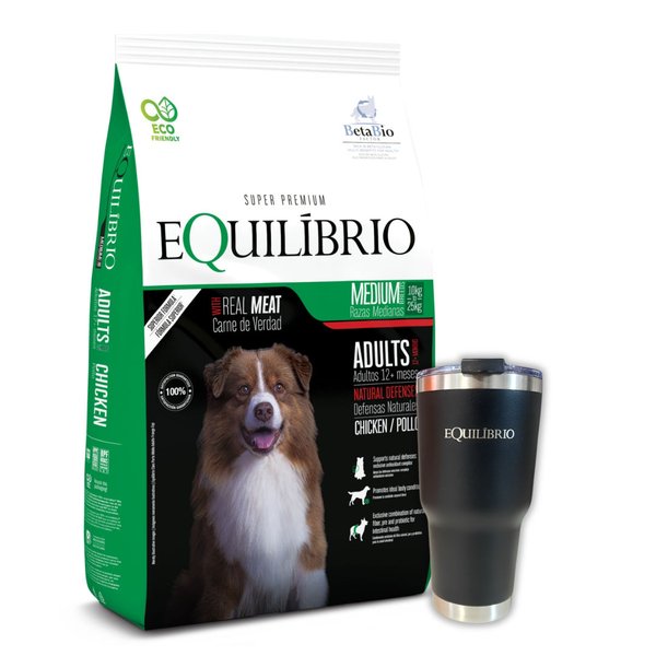 Imagen de Alimento EQUILIBRIO Perro Adulto Raza Mediana 15 + 3 kg + Regalo - Combo 4