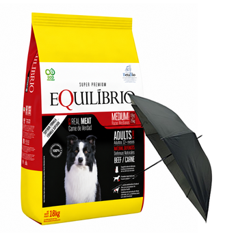 Imagen de Alimento EQUILIBRIO Perro Adulto Sabor Carne Todas las Razas 15 + 3 kg + Regalo - Combo 2