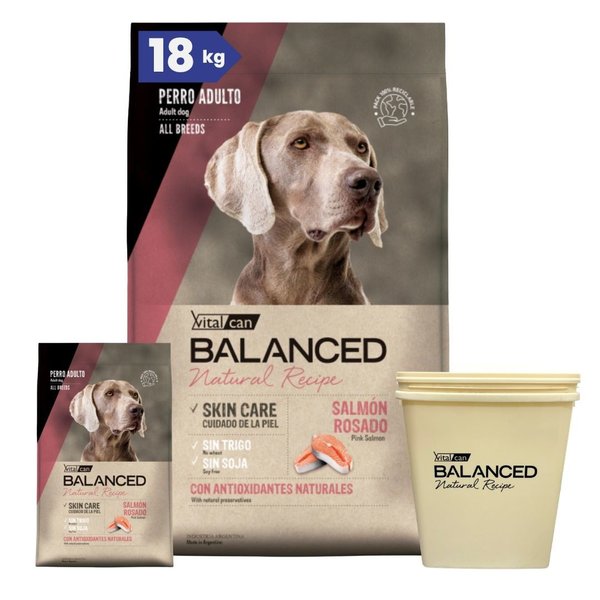 Imagen de Alimento VITALCAN Perro BALANCED Adulto Salmón 15 + 3 Kg + Regalo
