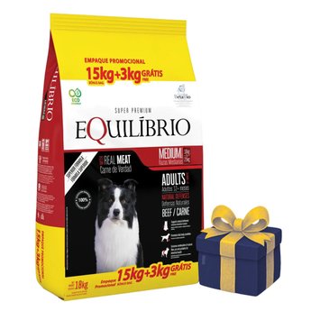 Imagen de Alimento EQUILIBRIO Perro Adulto Sabor Carne Todas las Razas 15 + 3 kg + Regalo