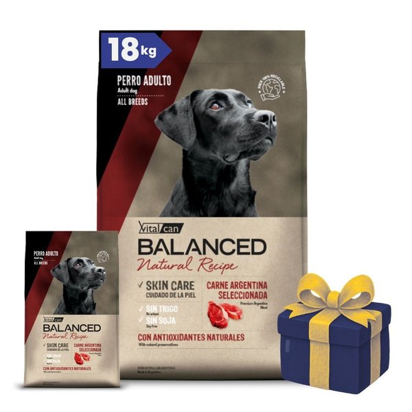 Imagen de Alimento VITALCAN Perro BALANCED Adulto Carne Argentina 15 + 3 kg + Regalo