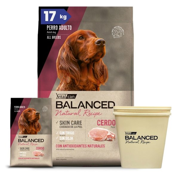 Imagen de Alimento VITALCAN Perro BALANCED Adulto Cerdo 15 + 2 kg + Regalo