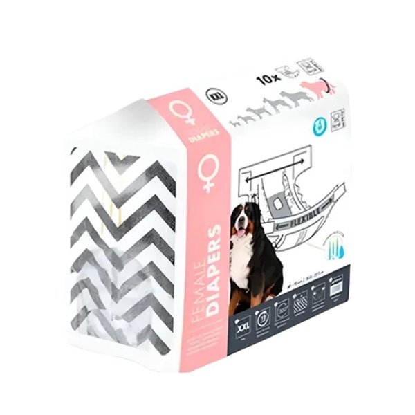 Imagen de Pañales Para Perro M-PETS Diapers Hembra Talle XXL - 10 Unidades
