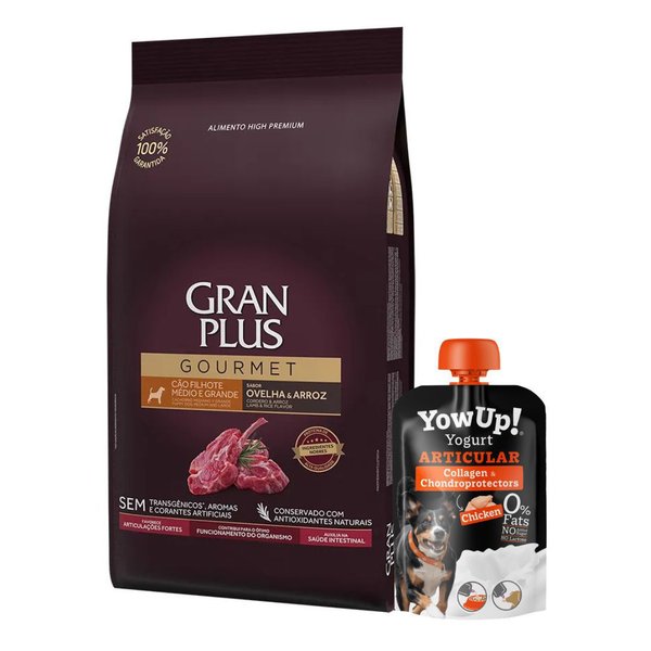 Imagen de Alimento GRANPLUS Gourmet Perro Cachorro Raza Mediana y Grande Cordero y Arroz 15 + 1.5 Kg + Regalo