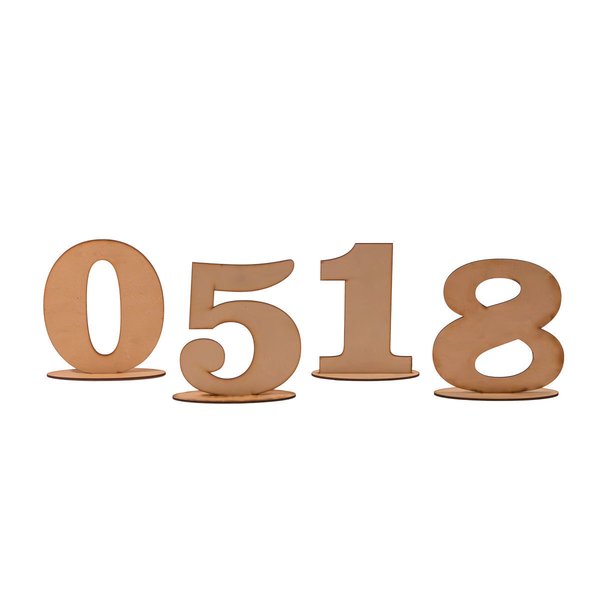 Imagen de NUMEROS 20 CM DE MDF CON BASE