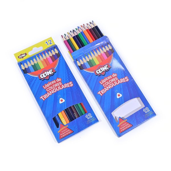 Imagen de LAPICES DE COLORES TRIANGULARES X12 UNIDADES