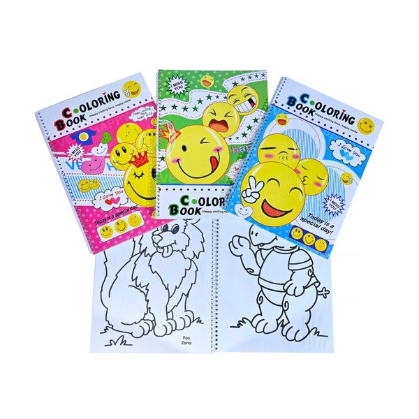Imagen de LIBRO PARA COLOREAR CON MANIJA DE 34X26 CMS (MODELO SONRISAS SMILE)
