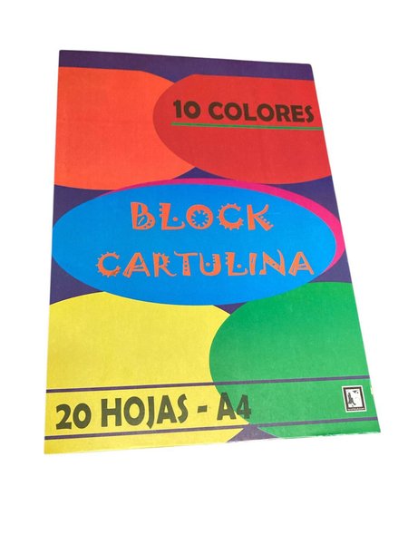 Imagen de BLOCK DE CARTULINAS DE COLORES (TAMAÑO A4/GARBANZO)