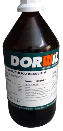 Imagen de Alcohol Etílico Absoluto Puro 1L Dorwil