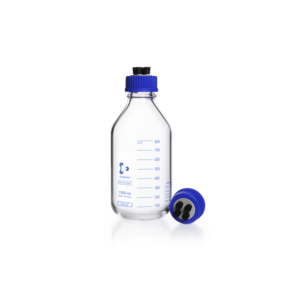 Imagen de Botella para HPLC GL45 con Tapa Rosca Graduada 1000ml DWK