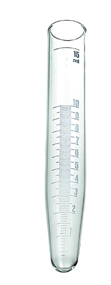 Imagen de Tubo de Vidrio Graduado para Centrífuga 15ml 112x17mm (x10)