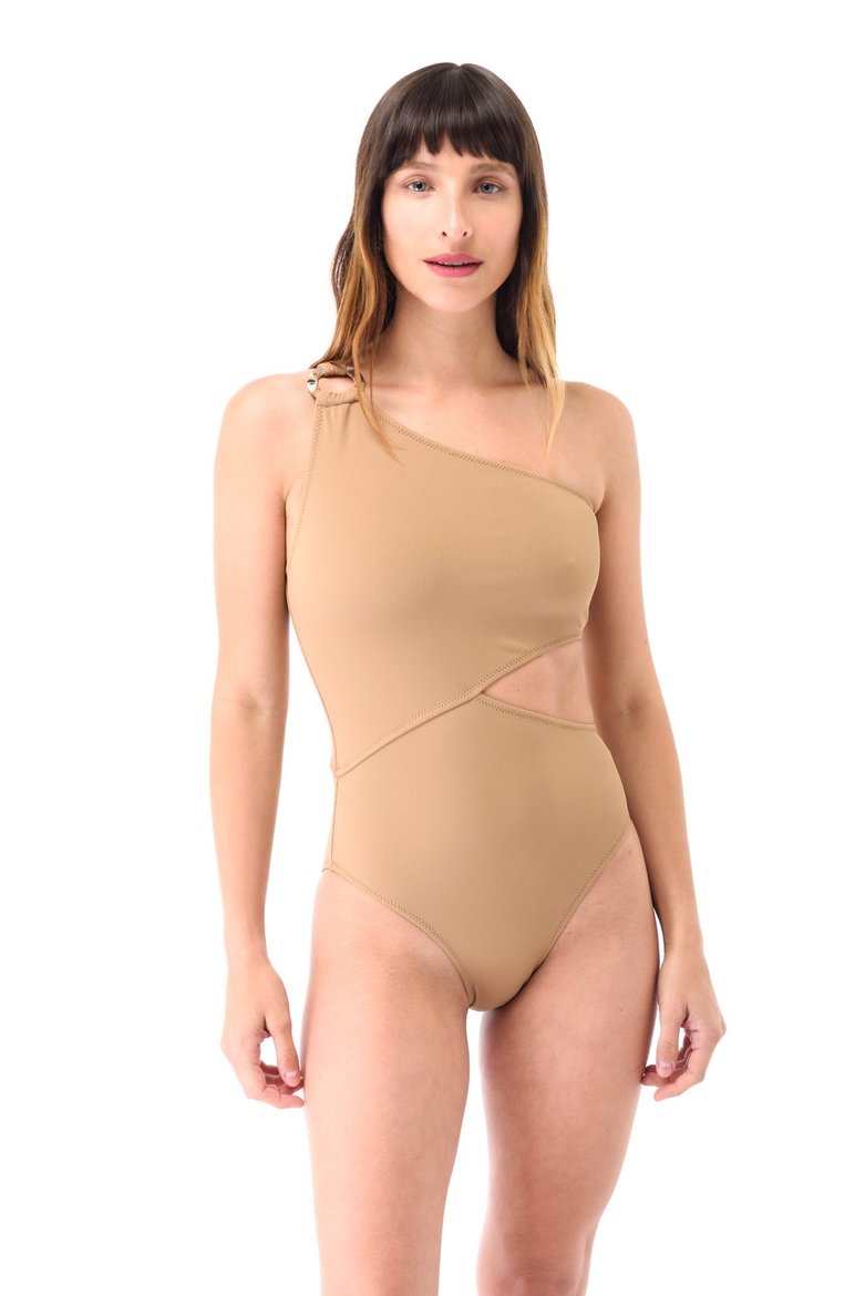 Imagen de Soho - Malla Entera Trikini un Hombro con Cortes Leather