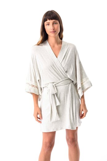 Imagen de Sienna - Bata de modal Gris