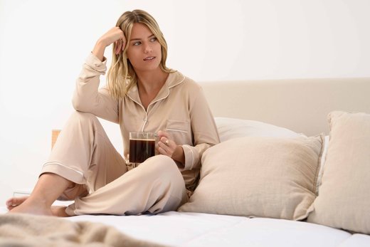Imagen de Donatella - Pijama Camisero Largo Beige
