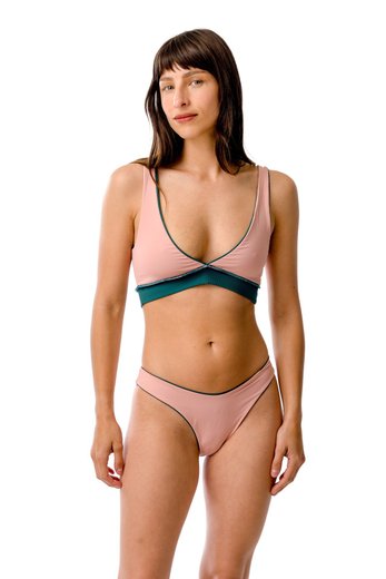 Imagen de Bábaro - Bikini Top Reversible Ribb Petróleo