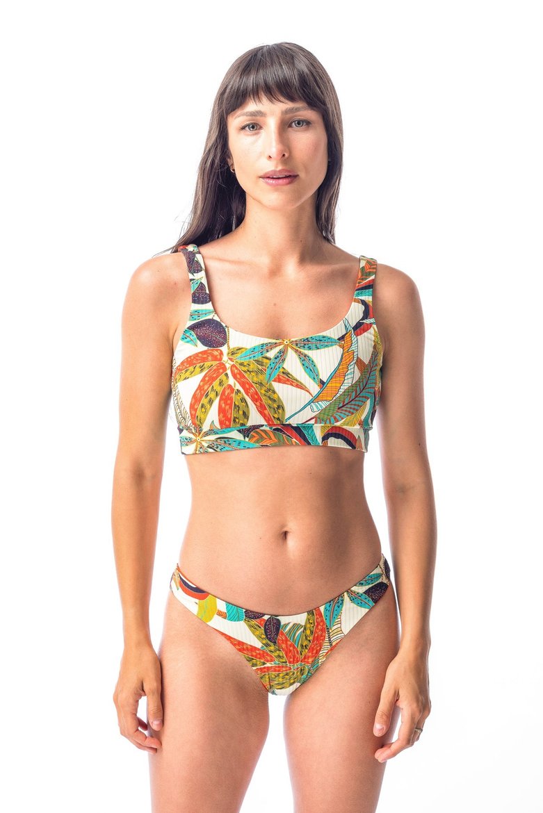 Imagen de Bábaro - Bikini Top Reversible Estampado Tropical