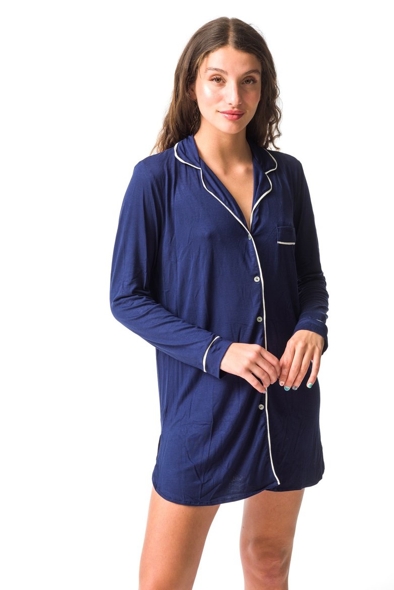 Imagen de Francesca - Camisola de Modal Azul Marino