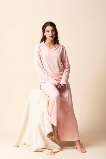 Imagen de Cala - Pijama Manga Larga escote en V Rosa