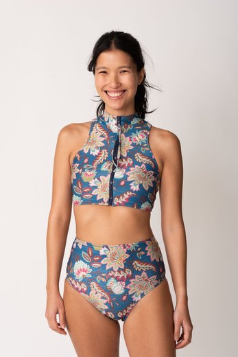 Imagen de Rio - Bikini Top con Cierre Floreado