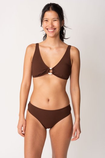 Imagen de Marina del rey - Bikini con Argolla Ribb Coffee