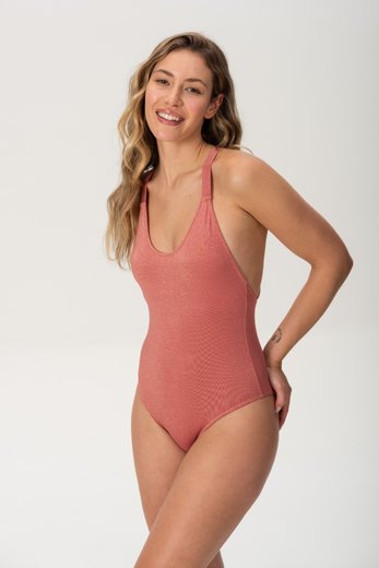 Imagen de Lagos - Malla Entera con Tiras y Argolla Rose Gold