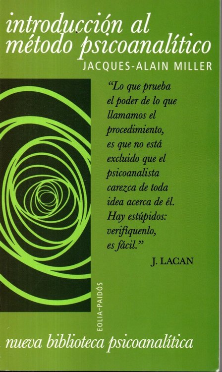 Imagen de Introducción Al Método Psicoanalítico / Jacques-alain