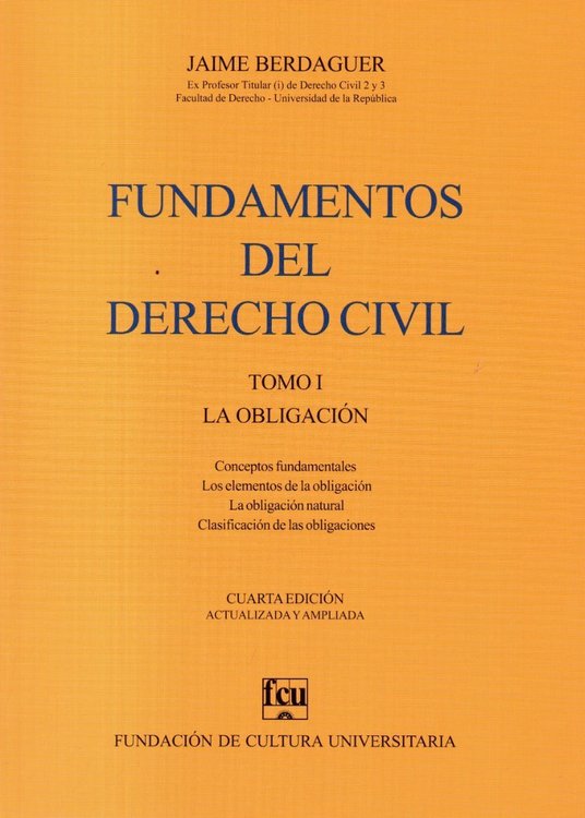 Imagen de Fundamentos Del Derecho Civil Tomo 1 - Jaime Berdaguer
