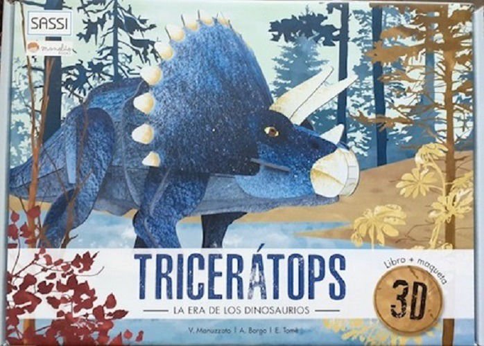 Imagen de Libro Y Maqueta La Era De Los Dinosaurios Tricerátops