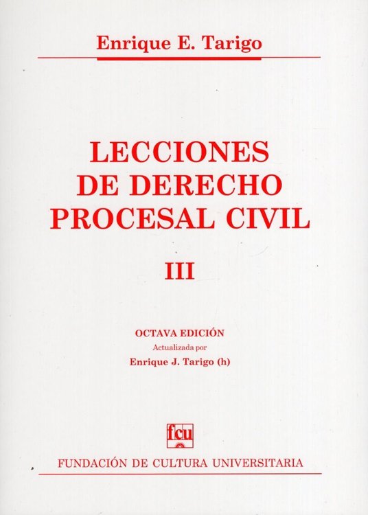 Imagen de Lecciones De Derecho Procesal Civil. Tomo 3 / Enrique Tarigo