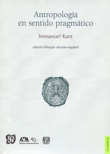 Imagen de Antropología En Sentido Pragmático / Immanuel Kant