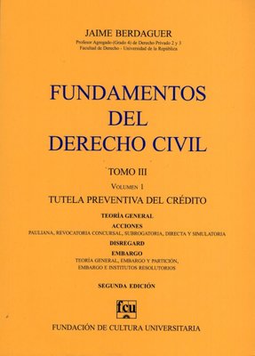 Imagen de Fundamentos Del Derecho Civil Tomo 3 Volumen 1 - Jaime Berdaguer