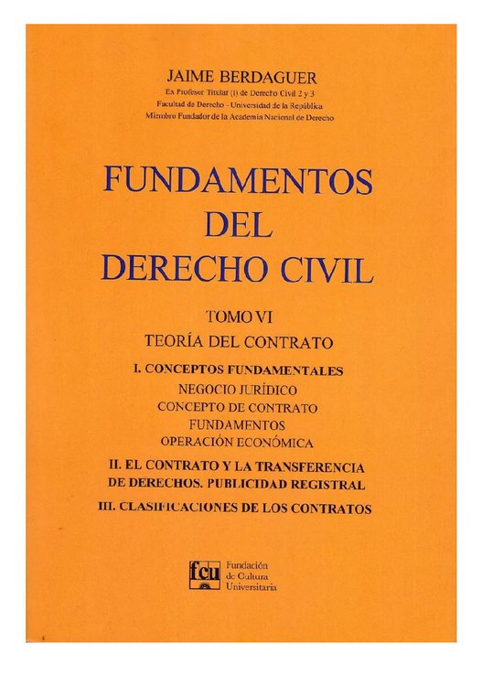 Imagen de Fundamentos Del Derecho Civil Tomo 6 - Jaime Berdaguer