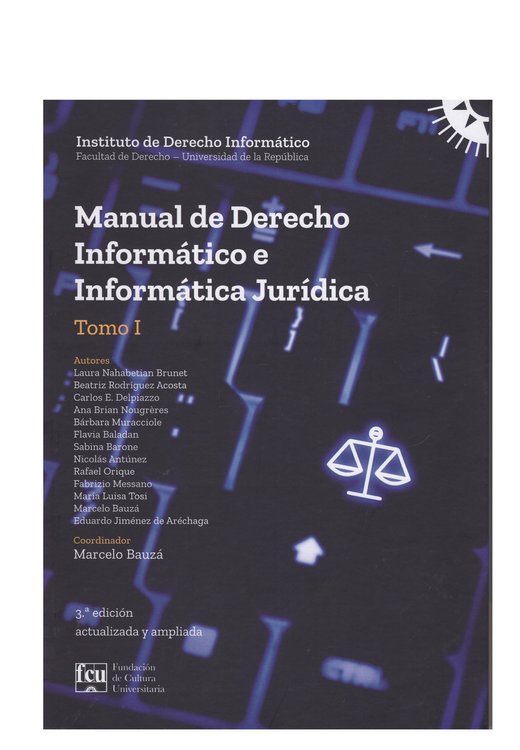 Imagen de Manual de Derecho Informático e Informática Jurídica I / FCU