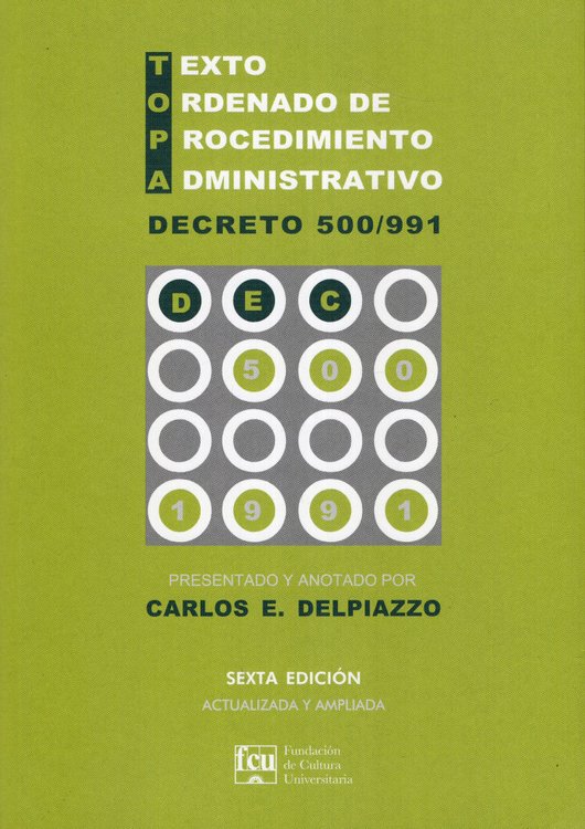 Imagen de Texto Ordenado De Procedimiento Administrativo - Decreto 500/991