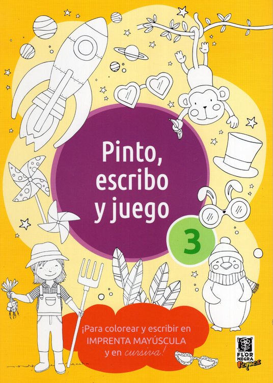 Imagen de PINTO, ESCRIBO Y JUEGO 3 / FLOR NEGRA PEQUES