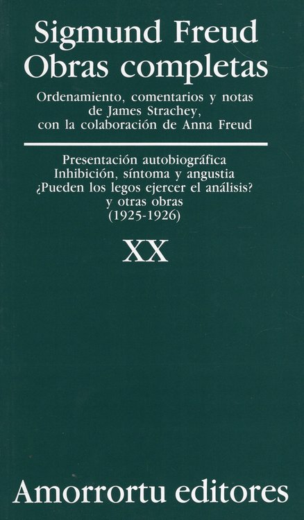 Imagen de OBRAS COMPLETAS XX / SIGMUND FREUD