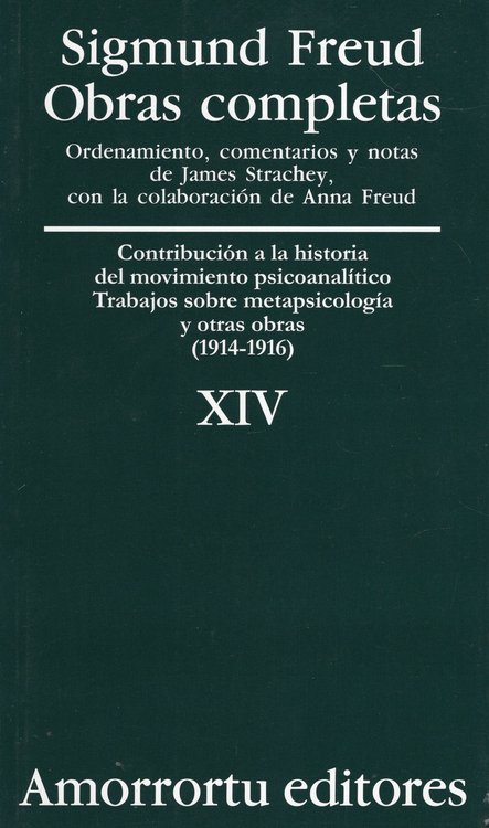 Imagen de OBRAS COMPLETAS XIV / SIGMUND FREUD
