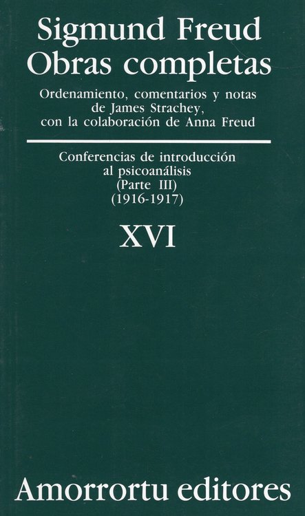 Imagen de OBRAS COMPLETAS XVI / SIGMUND FREUD