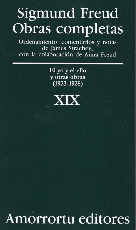 Imagen de OBRAS COMPLETAS XIX / SIGMUND FREUD