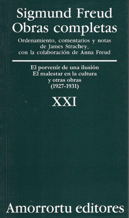 Imagen de OBRAS COMPLETAS XXI / SIGMUND FREUD