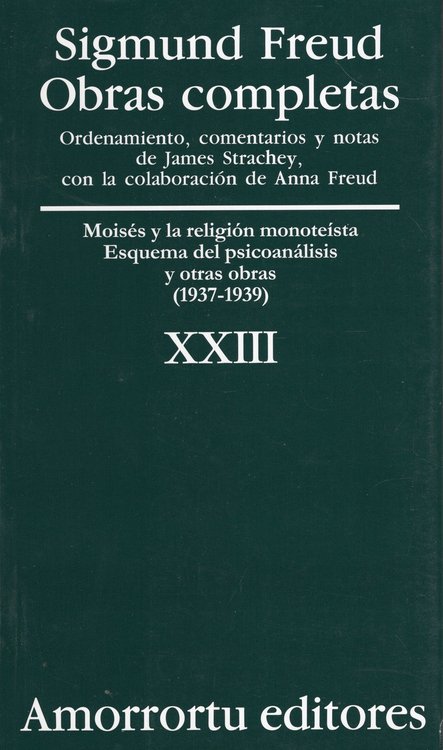 Imagen de OBRAS COMPLETAS XXIII / SIGMUND FREUD