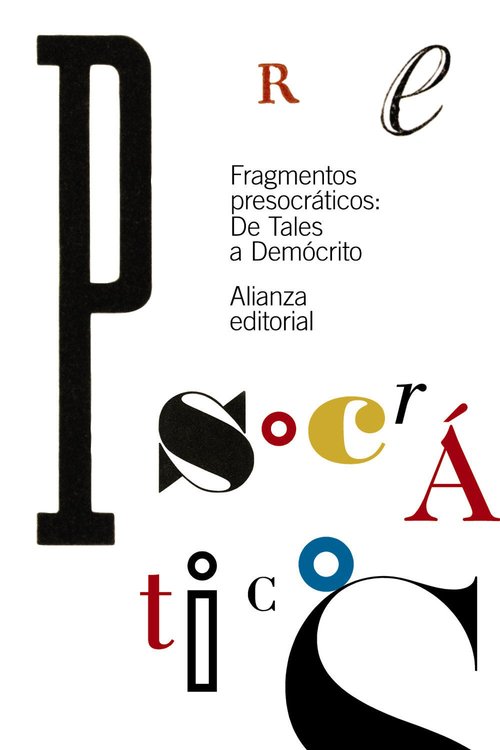 Imagen de FRAGMENTOS PRESOCRÁTICOS: DE TALES A DEMÓCRITO / ALIANZA