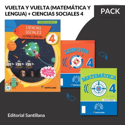 Imagen de VUELTA Y VUELTA & CIENCIAS SOCIALES 4 - DESTINO CIENCIAS / SANTILLANA