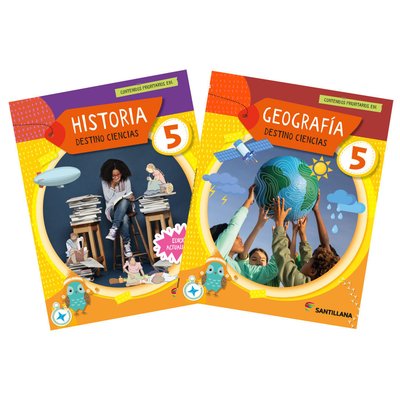 Imagen de PACK SOCIALES 5. DESTINO CIENCIAS. GEOGRAFIA - HISTORIA / SANTILLANA