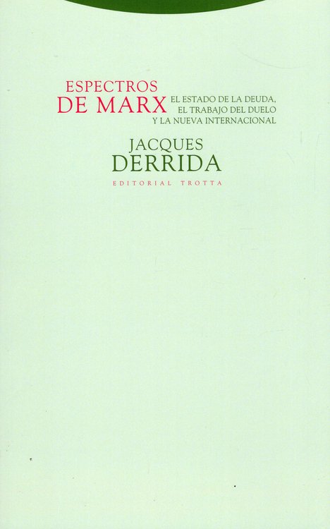 Imagen de ESPECTROS DE MARX / JACQUES DERRIDA