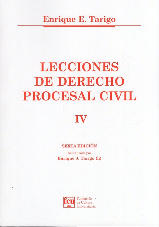 Imagen de Lecciones De Derecho Procesal Civil. Tomo 4 / Enrique Tarigo