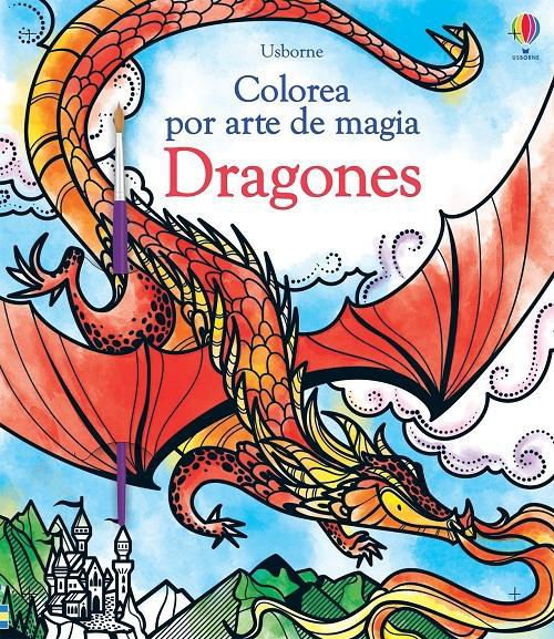 Imagen de COLOREA POR ARTE DE MAGIA: DRAGONES / USBORNE