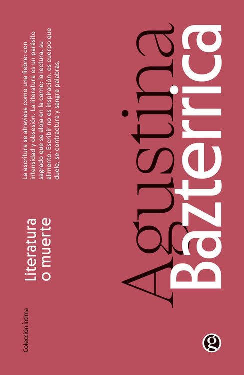 Imagen de LITERATURA O MUERTE / AGUSTINA BAZTERRICA