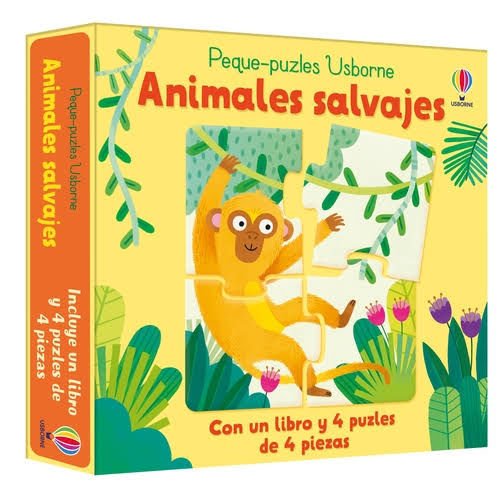 Imagen de ANIMALES SALVAJES (LIBRO Y 4 PUZLES DE 4 PIEZAS) / USBORNE